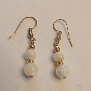 Mother Of Pearl Beaded Earrings